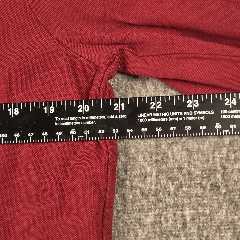 Polo Ralph Lauren Long Sleeve Polo Shirt Mens Medium Burgundy Red Preppy